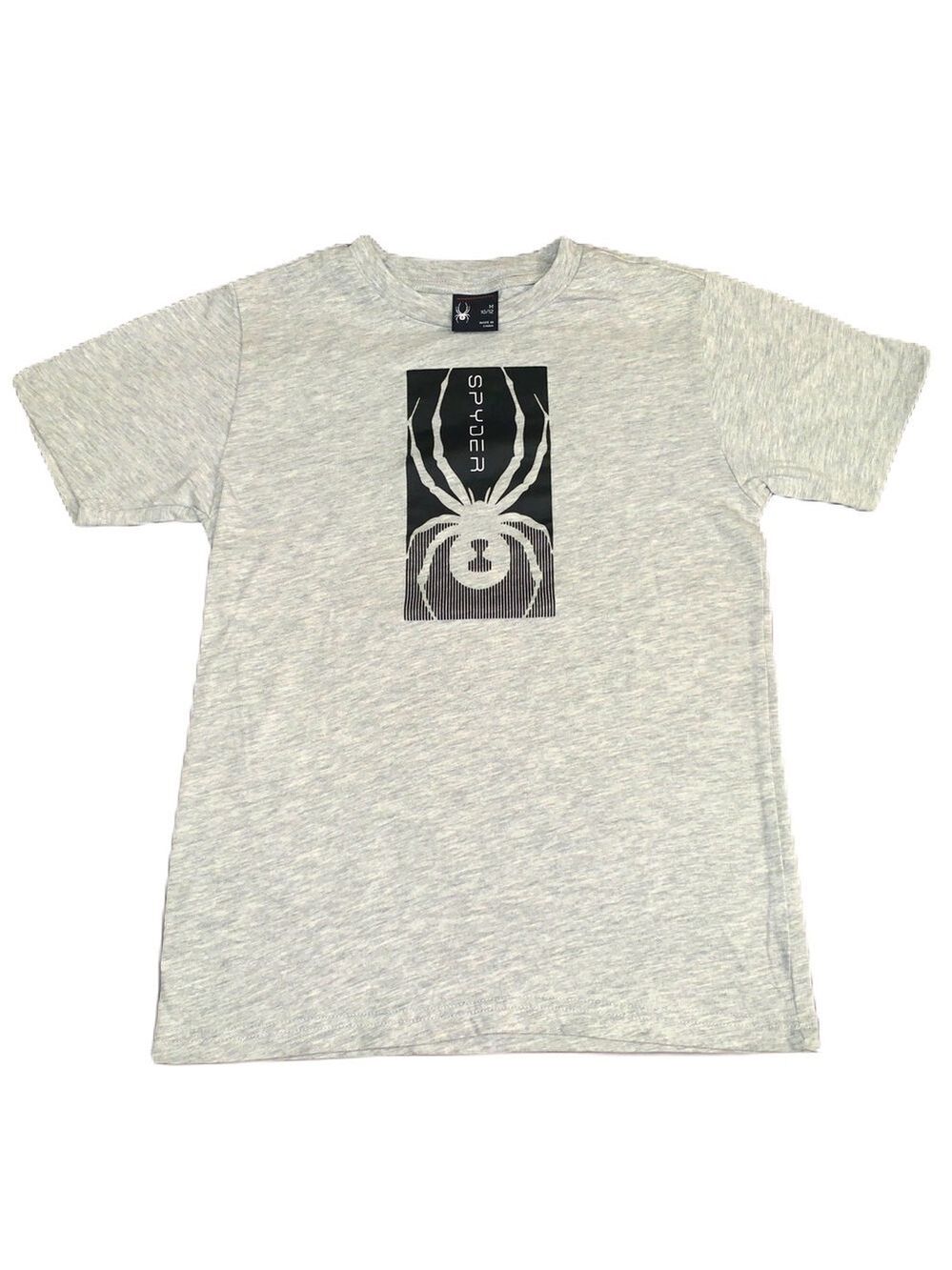 Spyder T-Shirt Boys Size M (10-12) Gray Ski Snowboard Sports